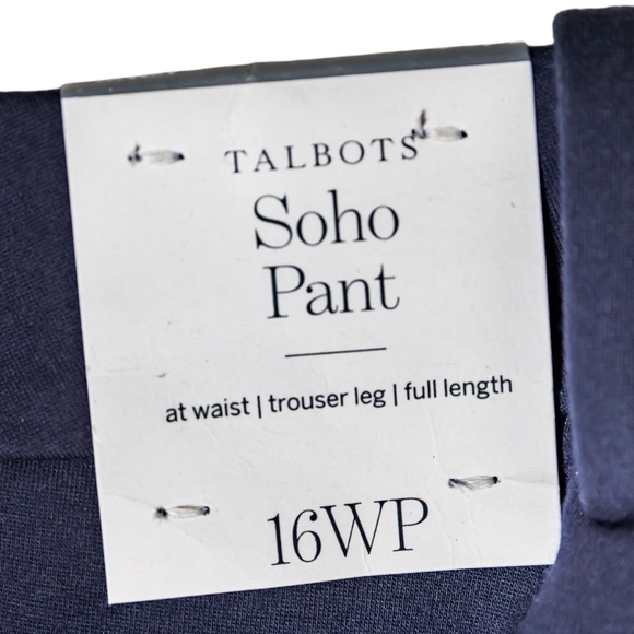 NWT: Talbots Women’s Soho Pants; Navy Blue; Size 16WP - Picture 6 of 15
